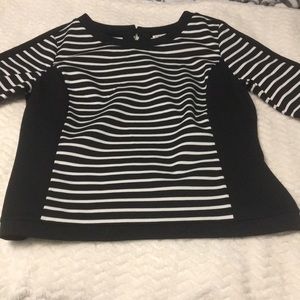Cato striped black and white top